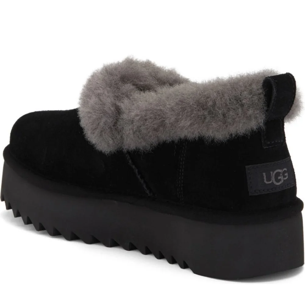 Ugg Nita Platform Suede Indoor Outdoor Slipper Designer Wool Blend #171 - Picture 6 of 16